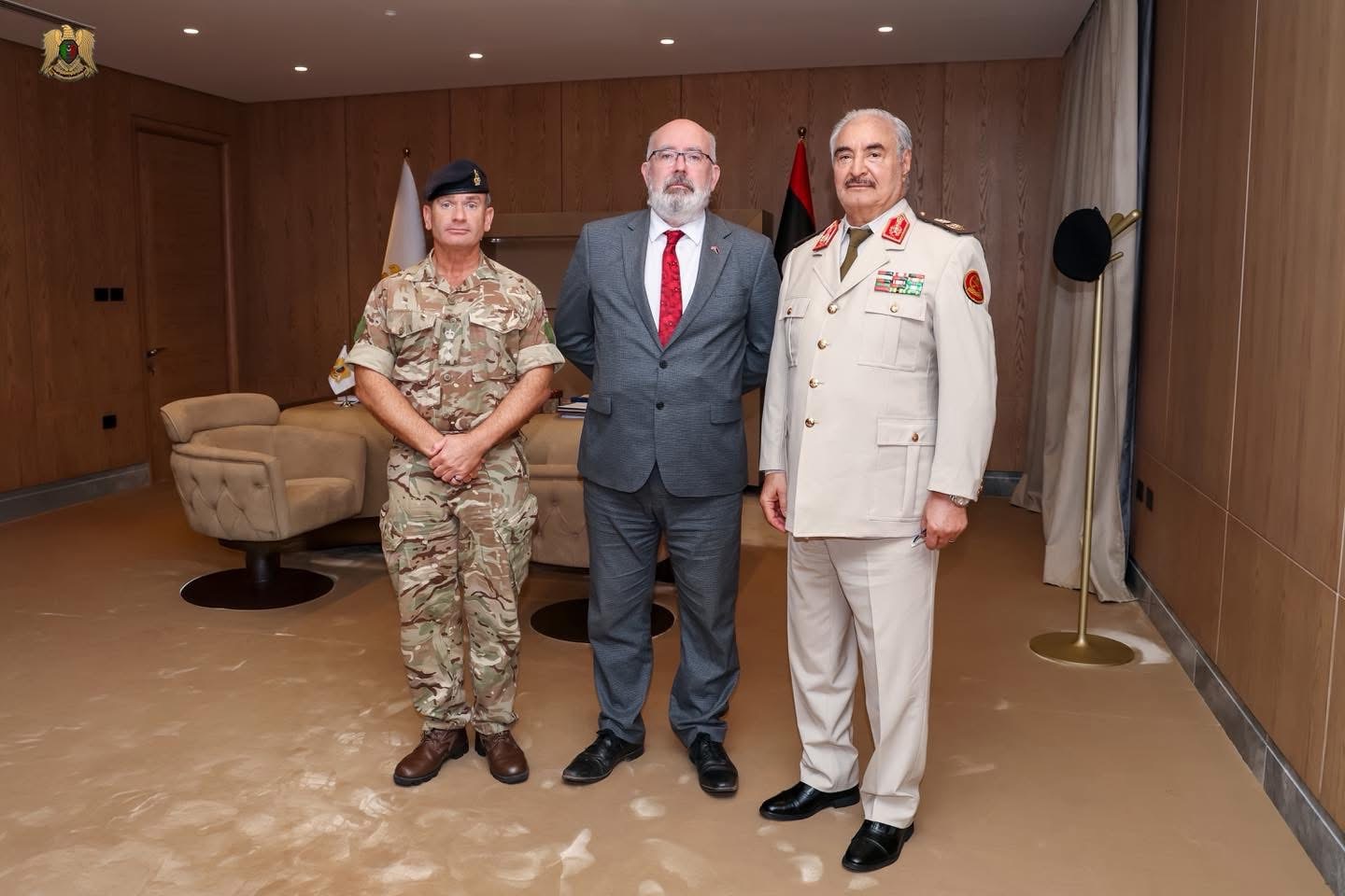Commander-in-Chief Field Marshal Khalifa Abu Al-Qasim Haftar Meets with UK Ambassador to Libya